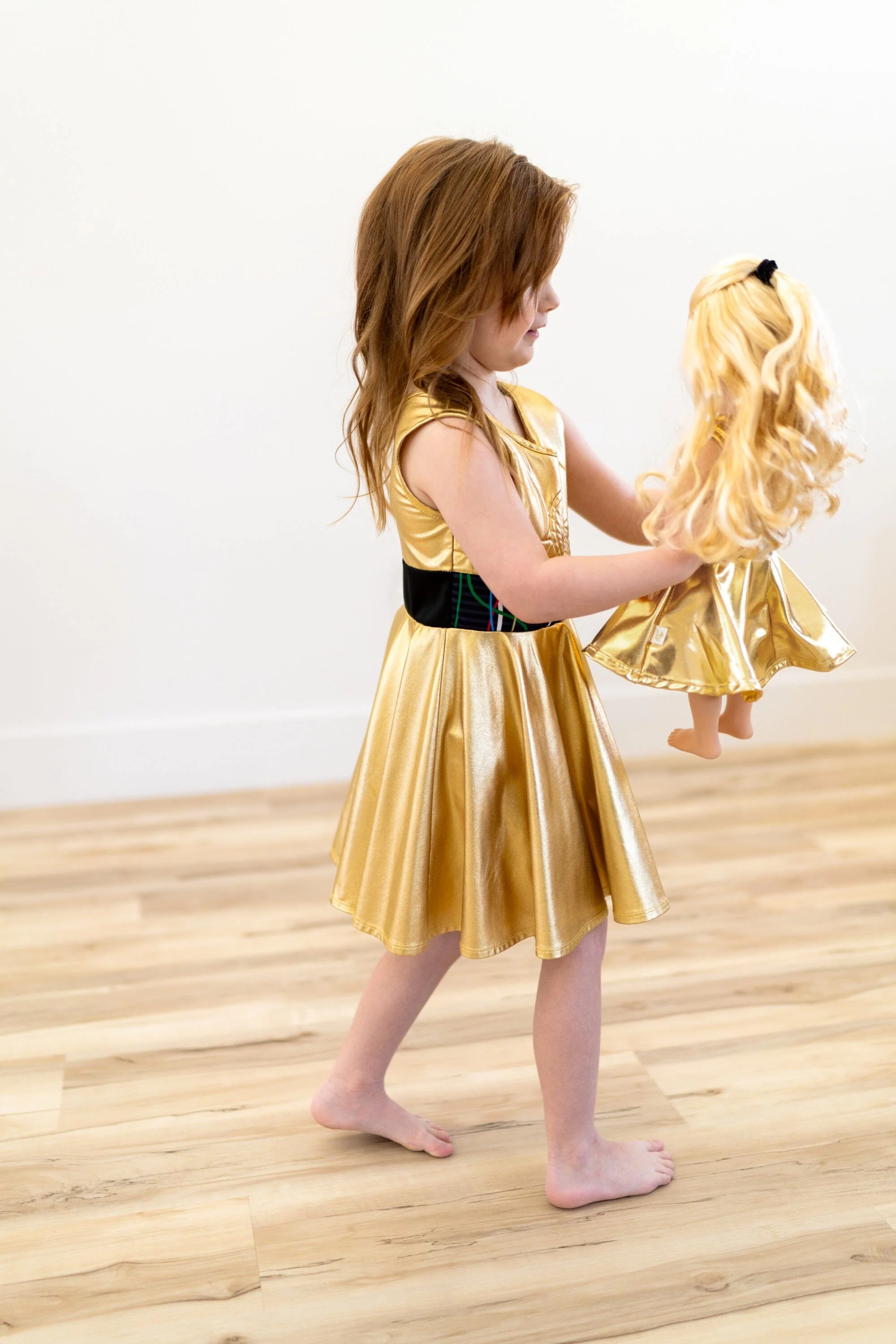 Doll Dress Galactic Gold Robot Twirl - Image 6