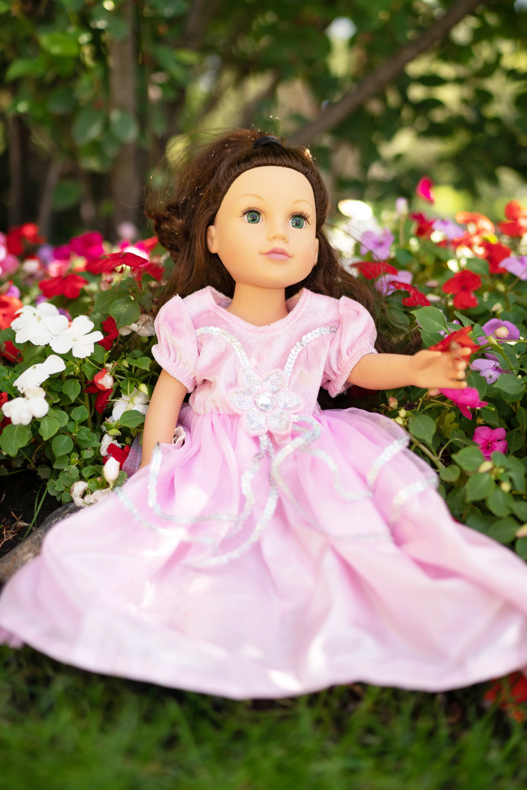 Doll Dress Royal Pink Princess - Image 9
