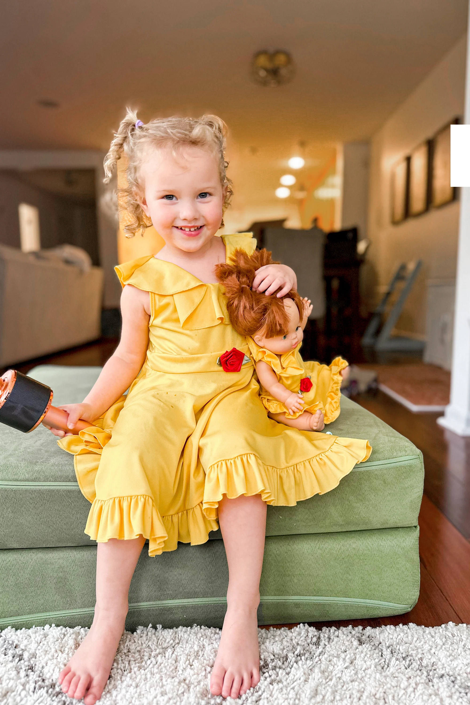 Doll Dress Yellow Beauty Twirl - Image 3