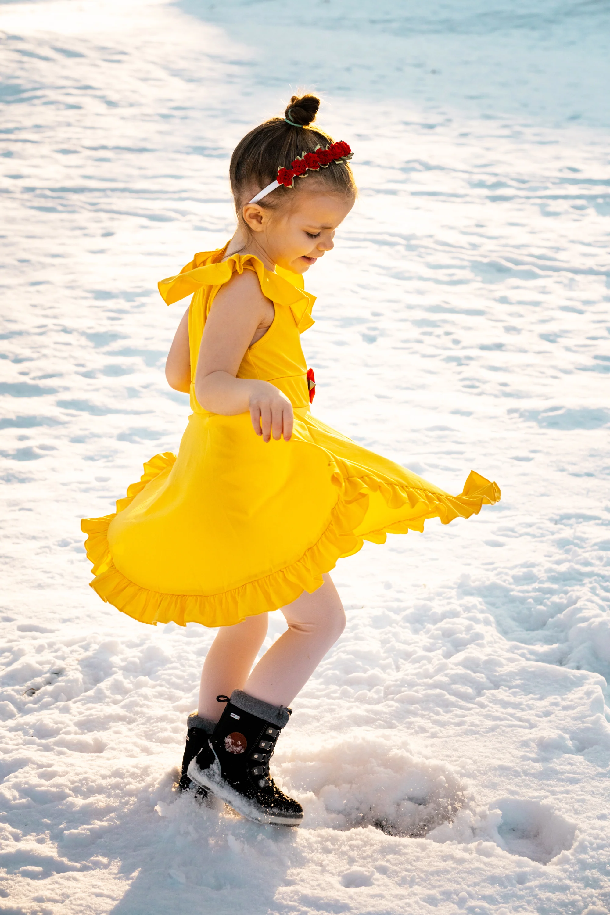 Yellow Beauty Twirl Dress - Image 7